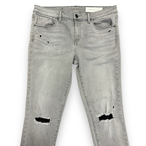 Treasure & Bond Women Distressed Faded Black Jeans Mid-Rise Skinny Ankle Sz 30 - Picture 2 of 14